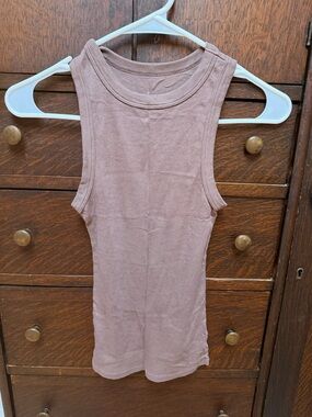 a new day Mauve Tank Ribbed Sleeveless Top